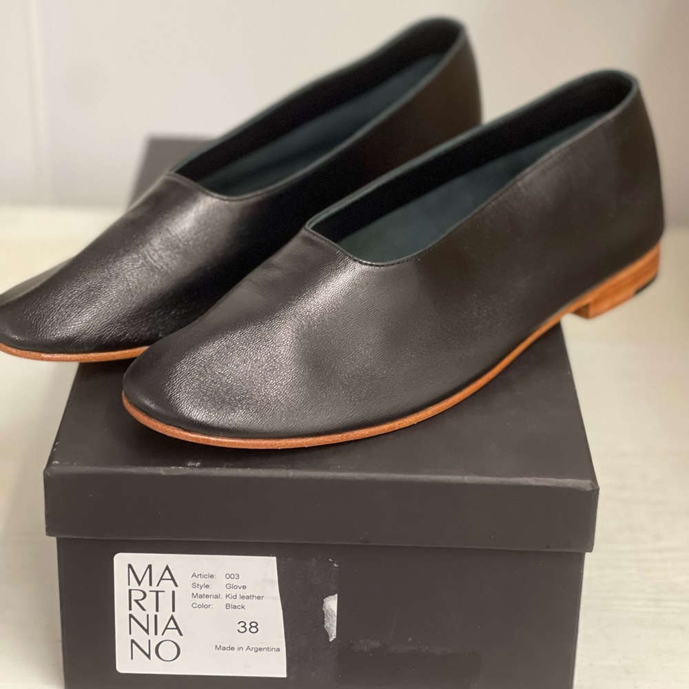 Martiniano black glove shoe 38